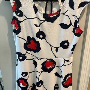 Gilli Red and Black Fit and Flare Midi Dress